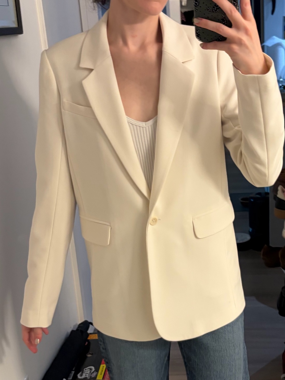 Abercrombie cream blazer